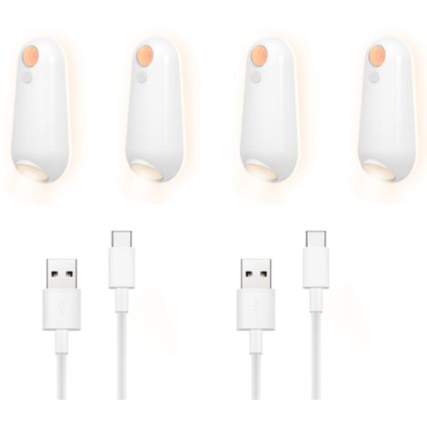 Éclairage de toilette électrique, éclairage d'ambiance GRB, éclairage de salle de bain à détecteur de présence, éclairage LED, plinthe lumineuse, veilleuse(4PCS) (1/5)