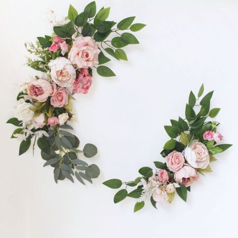 arche de fleurs artificielles, fleurs artificielles, fleurs décoratives pour mariage, fond de mariage (1/5)