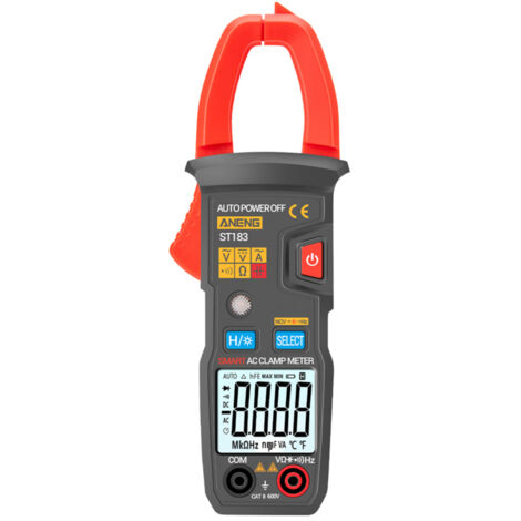 Pince ampèremétrique numérique ST183, 6000 points, multimètre automatique 600A, rétroéclairage, voltmètre, jauge de pince, test NCV, mesure capacité (1/5)