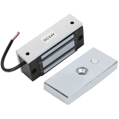 Serrure électromagnétique 24V 60kg - Verrou magnétique sous tension, alliage aluminium, anti-surtension, porte bois verre métal