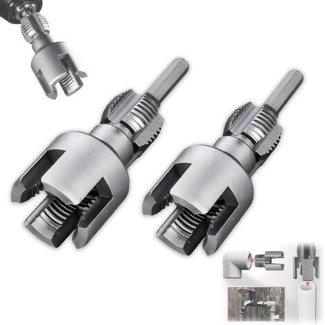Ouvre-fils intégré 2 pièces - Kit filetage 1/2 et 3/4 pouce, taraud pour perceuse, outil plomberie PVC métal