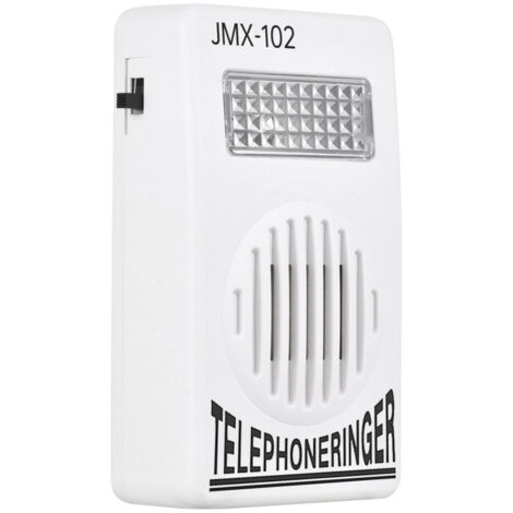 Amplificateur de sonnerie téléphone fixe - Sonnerie amplifiée 70 dB avec voyant lumineux, pour malentendant, sans pile