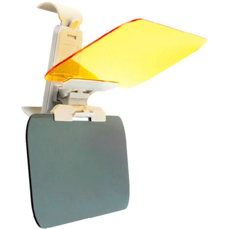 Pare-soleil anti-éblouissement 2-en-1 - Clip-on universel pour voiture, jour et nuit, lentille rotative anti-vibration (1/5)