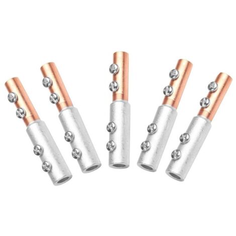 Ensemble de bornes de connexion pour câbles cuivre et aluminium – connecteur de transition 5 pièces, bornier rapide GTLC pour mise en parallèle sans potentiel (1/5)