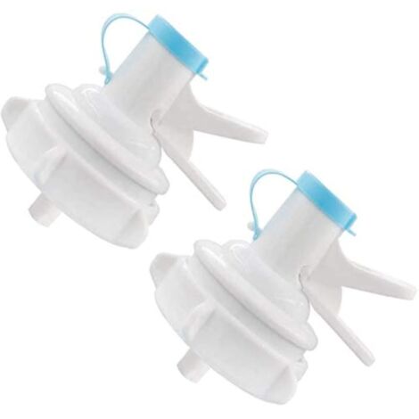 Lot de 2 vannes de sortie de seau réutilisables en plastique de 55 mm avec filetage sans couronne (1/5)