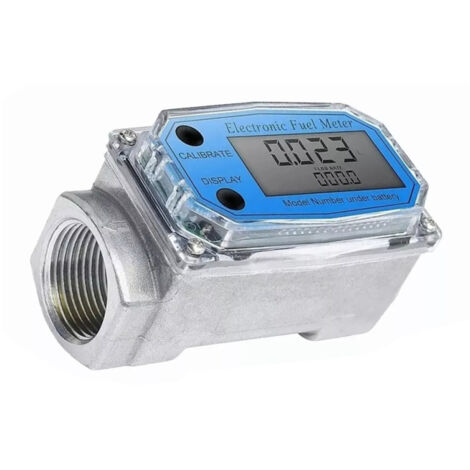Débitmètre numérique LCD à turbine de 1 pouce, 10-100 l/min, précision ±1 %, pour diesel, essence, kérosène, méthanol et eau. (1/5)