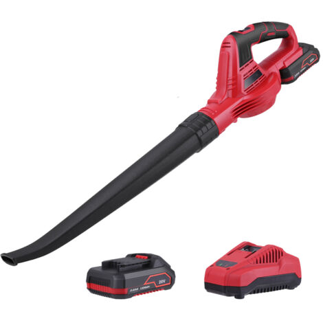 Souffleur de feuilles sans fil 20 V, batterie au lithium 2,0 Ah et chargeur inclus pour le déneigement, le nettoyage des terrasses, des jardins et du garage, le dépoussiérage et le ramassage des feuil (1/5)
