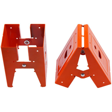 Équerre de serrage pour chevalet de scie à bétail, table de travail pour bricolage, support mobile pour table à bois industrielle, connecteur de quincaillerie (pince pour chevalet orange [paire]) (1/5)