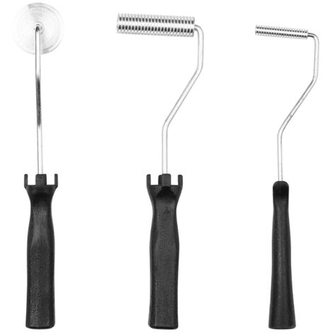 Kit de 3 outils à rouleau en fibre de verre, comprenant un rouleau à bulles pour la stratification et la peinture, idéal pour les moules en résine pour baignoire, douche et FRP. (1/5)