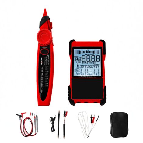 Testeur de câbles portable TOOLTOP ET618 – Écran LCD – Fonctions analogiques et numériques – Test PoE – Mesure longueur câble réseau – Détection courts-circuits et circuits ouverts (1/5)