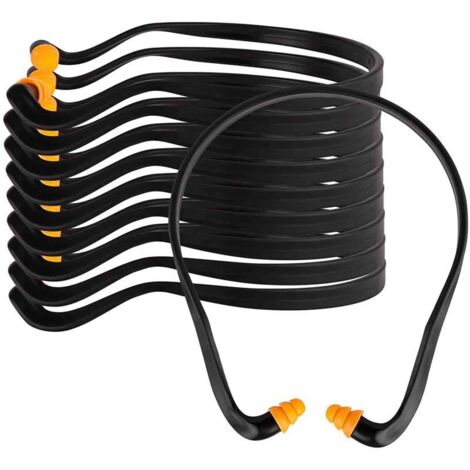 10 paires de bouchons d'oreille en silicone avec élastique - Bouchons d'oreille réutilisables pour le tir, la construction, le travail, la chasse et le stand de tir. Protection auditive et réduction d (1/5)