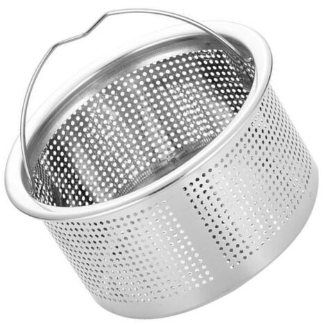 Passoire d'évier avec poignée, en acier inoxydable 304, pour bonde d'évier profonde, diamètre extérieur de 7,6 cm (3 po). (1/5)