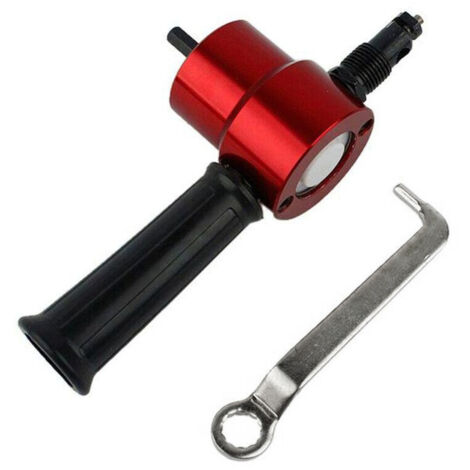 Grignoteuse à tôle à double tête avec accessoire de perçage pour la découpe droite, courbe et circulaire (1/5)