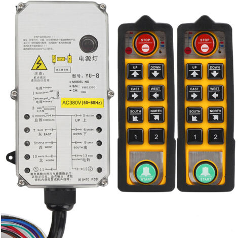 Contrôleur de palan à double poignée, triple protection, étanche, résistant aux acides et aux huiles, antichute pour grue (AC380V)