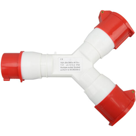 Prise industrielle multifonctionnelle à 3 voies, 5 conducteurs, 3P NE 16A, étanche IP44, type Y, pour l'aviation industrielle, 380-415 V