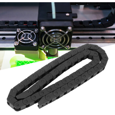 Chaîne porte-câble en nylon noir R18 de 1 mètre pour imprimante 3D et machine CNC, 10 x 10 mm (1/5)