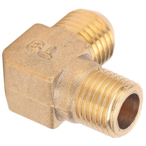 Coude à angle droit en laiton pour compresseur d'air, adaptateur fileté à 90°, 13 x 14 mm (1/5)