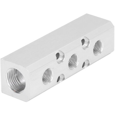 Collecteur pneumatique de distribution d'air, connecteur répartiteur, entrée G1/2, sortie G1/4, 30 x 30 mm, SY30-02-3F