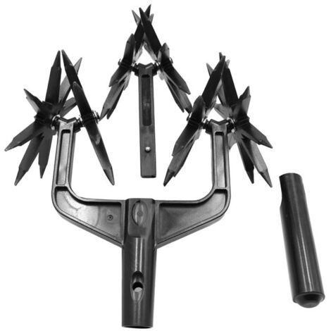 Kit cultivateur rotatif portatif – Dents détachables – Scarificateur 2 en 1 – Aération gazon et mélange sol – Motoculteur amovible (1/5)