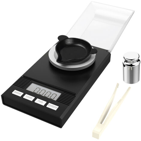 Balance de poche numérique milligramme 0,001g – 10g max – 6 modes – Poids d’étalonnage inclus – Pour bijoux, cuisine, rechargement, pièces (1/5)