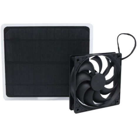 Panneau solaire 10 W avec port USB, ventilateur, cellule solaire en silicium monocristallin pour camping-car, serre, abri pour chien et poulailler, mini ventilateur de refroidissement pour le camping
