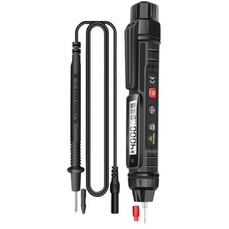 Testeur numérique 2 en 1 avec stylo testeur électrique, mesure de tension, courant et résistance, détection de fil sous tension, fonction de maintien des données et écran LCD.