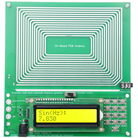 Générateur d'ondes pulsées ultra-basse fréquence à résonance de Schumann (7,83 Hz), réglable de 0,001 Hz à 200 kHz, alimenté en 5 V CC. (1/5)