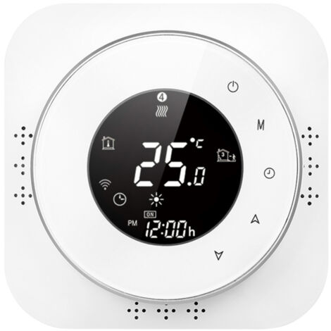 Thermostat intelligent Wi-Fi 95-240 V, programmable (5+1+1 périodes), commande vocale via application, écran LCD rétroéclairé, thermorégulateur de chauffage d'eau, compatible avec Echo, Google Home et (1/5)