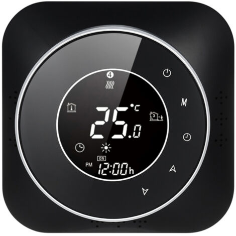 Thermostat programmable 95-240 V, 5+1+1 périodes, écran tactile LCD rétroéclairé, régulateur de température pour le chauffage de l'eau. (1/5)