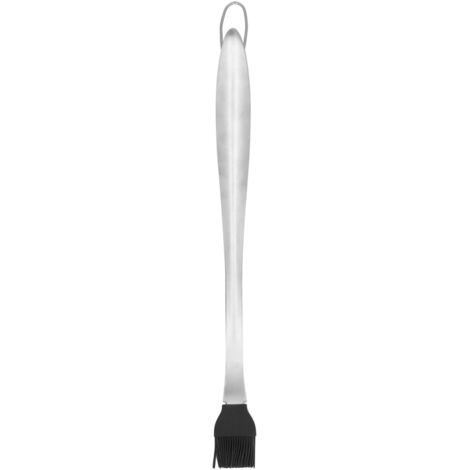 Pinceau à badigeonner, pinceau à huile, manche long, en acier inoxydable, isolant thermique, multifonctionnel, pour pâtisseries, sauces, barbecue et grillades.