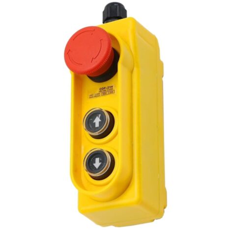 Interrupteur à bouton de levage pour palan électrique COP, accessoires de grue, boîtier de commande de palan étanche, bouton d'arrêt d'urgence, interrupteur pour grue électrique à commande directe 2,2 (1/5)