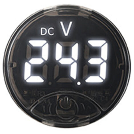 Voltmètre tactile 7-120 V CC / 0-120 V CC avec alarme de basse tension et protection contre l'inversion de polarité. Affichage numérique aux couleurs personnalisables. (1/5)