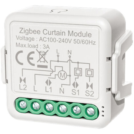 Module de commande de rideaux intelligent Zigbee avec application, commande vocale, minuterie et partage de groupe, compatible avec Echo et Google Home pour la maison et le bureau.