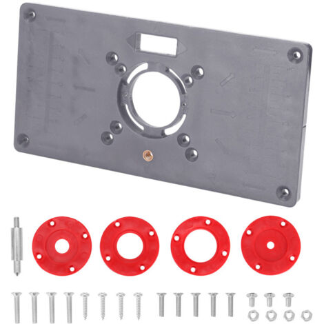 Machine à graver le bois en plastique ABS, outil de fraisage et de rainurage à plateau rabattable, outil de finition pour le travail du bois, table de défonceuse multifonctionnelle, plaque d'insertion