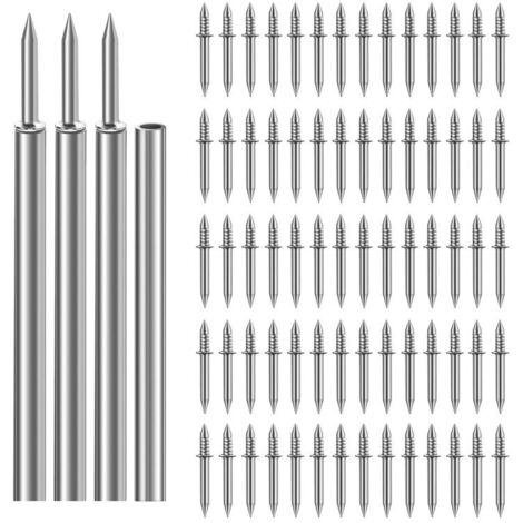 Lot de 400 clous invisibles double tête + vis invisibles – Pour plinthes, cadres de porte, meubles – Finition sans trou ni mastic – 4 outils spécialisés inclus
