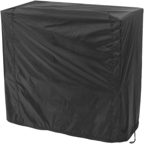 Housse de barbecue imperméable ou housse de protection extérieure en polyester pour barbecue de jardin ou terrasse, compatible avec Weber, Holland, Jenn Air, Brinkmann et Char Broil, noire (90 x 76 x (1/5)