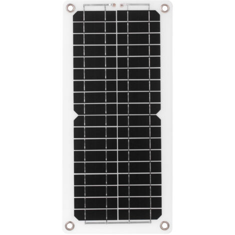 Kit panneau solaire 12 W 12 V avec contrôleur de charge, port USB, module monocristallin hors réseau et câble de connexion SAE pour camping-car, voiture, bateau et applications marines. (1/5)