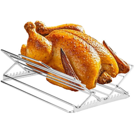 Gril à poulet réglable, gril à volaille pliable pour la cuisson au four et le grillage (1/5)