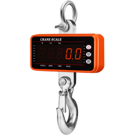 Balance numérique suspendue de 1500 kg/3306 lb avec télécommande de 65 pieds, balance de grue portable et robuste, balance à crochet industrielle à LED à intensité variable, changement d'unité/mainti (1/5)