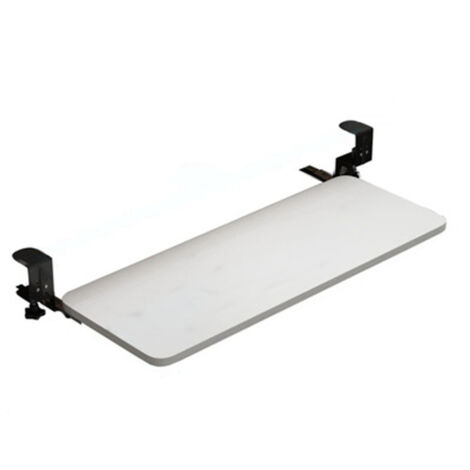 Plateau de clavier à pince sous le bureau, plate-forme coulissante, tiroir de clavier réglable en hauteur, 20,5 x 9,8 pouces, support de clavier d'ordinateur coulissant ergonomique, rallonge de burea (1/5)