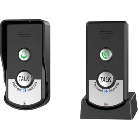 Interphone sans fil rechargeable intelligent pour la maison, communication bidirectionnelle en temps réel, 3 niveaux de volume, longue distance de 1 000 m/3 280 pieds,