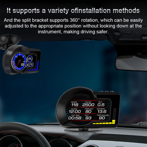HUD numérique Affichage Numérique HUD de Voiture,Indicateur de Vitesse