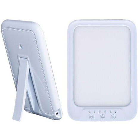 Lampe LED lumière du jour 20000 Lux Lampe de luminothérapie froide et chaude contre la dépression 3 couleurs de lumière 5 niveaux de luminosité Contrôle tactile Lampe de bureau à lumière du jour avec