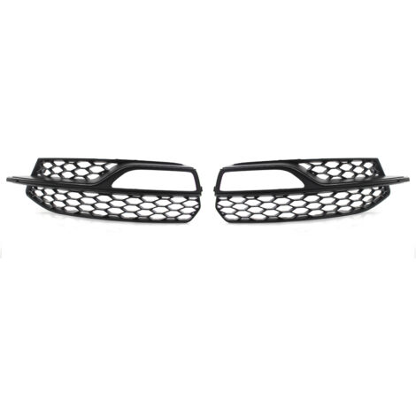 Une paire de remplacement pour Audi A3 S-Line S3 14-16 pare-chocs nid d'abeille feu antibrouillard grille noire (1/5)