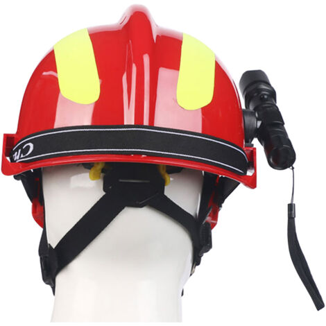 Casque Pompier Haute Température Avec Phares & Lunettes – Sauvetage Incendie, Camping Extrême