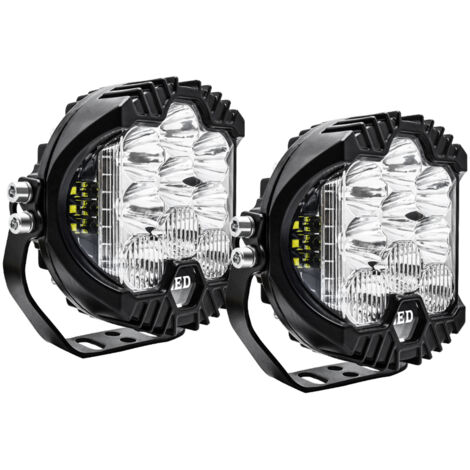 Lot de 2 lampes de travail à LED de 7 pouces, faisceau combiné de projecteurs antibrouillard, éclairage de conduite tout-terrain (1/5)