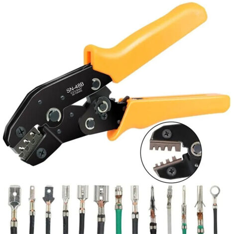 Pince à sertir les fils SN-48B Pince à sertir les bornes isolées de 0,5 à 2,5 mm2, pince à sertir multifonctionnelle pour différents types de bornes à sertir (1/5)