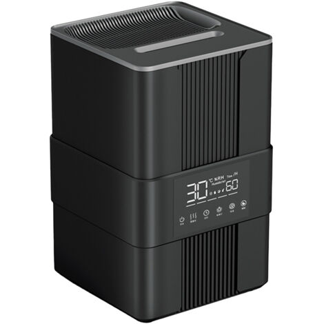 Humidificateurs pour chambre à coucher, humidificateur à brume froide de 3,5 L avec flamme simulée, 3 modes de brume, arrêt automatique, humidificateur d'air à ultrasons avec télécommande pour la mai (1/5)