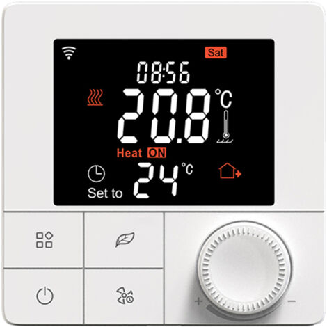 Thermostat de chauffage au sol électrique WIFI 16A avec application et commande vocale Écran LCD 2,8 pouces Thermostat programmable intelligent (1/5)