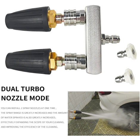 Buse Turbo Dropfree Pour Nettoyeur Haute Pression - Rotative 3600 PSI, Raccord Rapide 1/4, Orifice 3.0